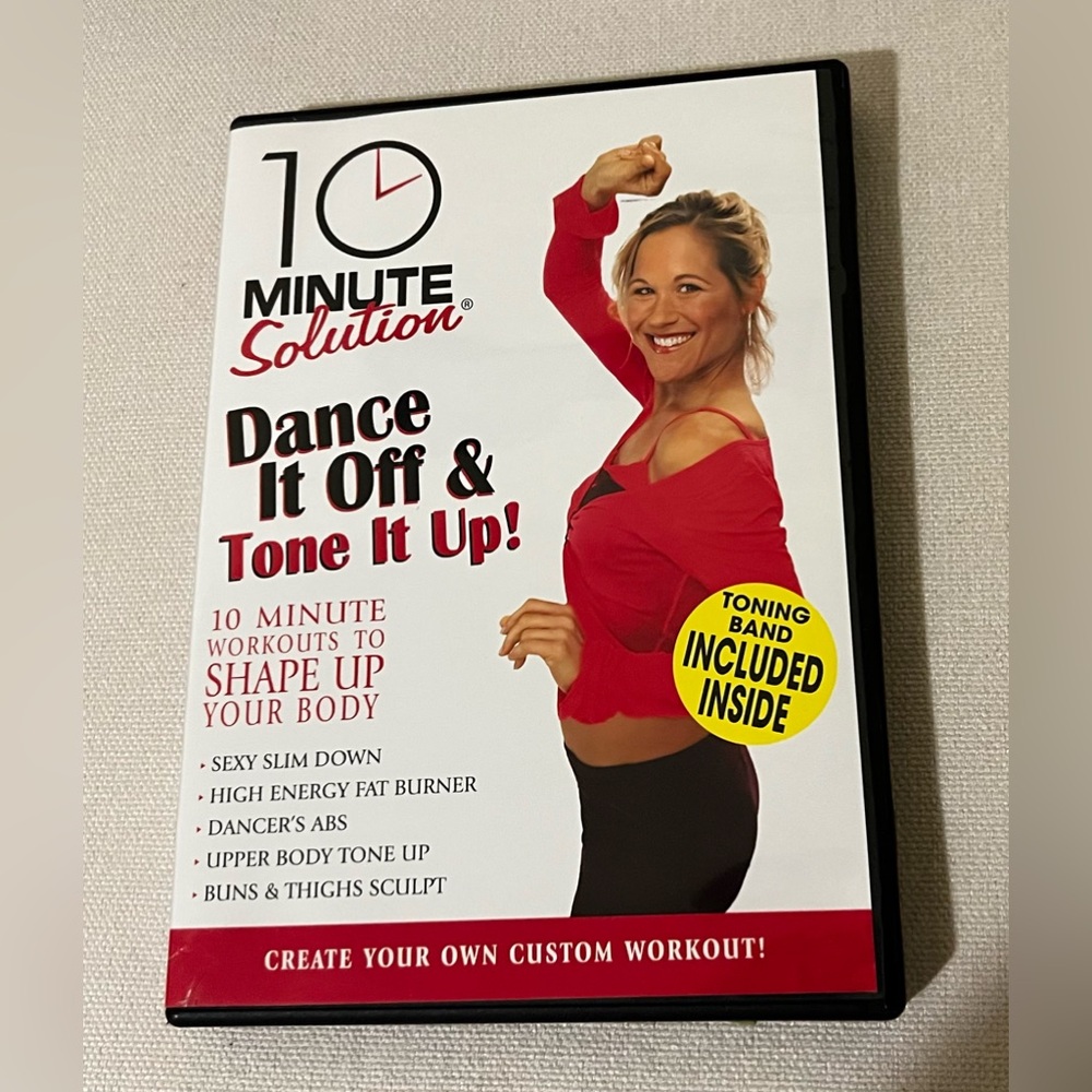 10 Minute Solution Dance it off & Tone it Up DVD (2007) with Resistance Band